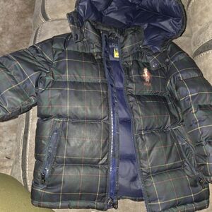 Polo by Ralph Lauren Kids Navy and Green Plaid Jacket